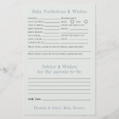 ベビーの予測と希望アドベンチャーベビーシャワー チラシ (正面)
