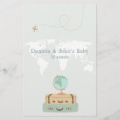 ベビーの予測と希望アドベンチャーベビーシャワー チラシ (裏面)