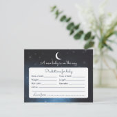 ベビーの予言の星明かりの夜ベビーシャワーのゲームカード 招待状 (スタンド正面)