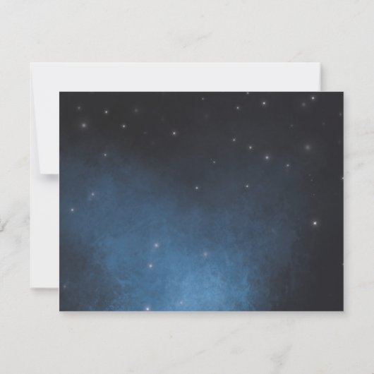 ベビーの予言の星明かりの夜ベビーシャワーのゲームカード 招待状 (裏面)