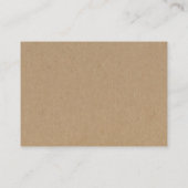 ベビーの予言カードベビーシャワー-素朴なクラフト コーリングカード (裏面)