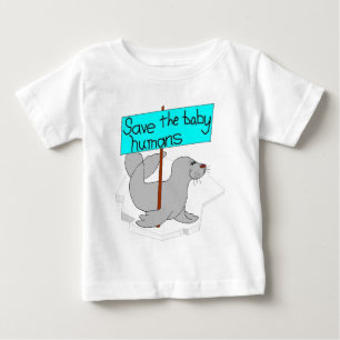 ベビーの人間のベビーのワイシャツを救って下さい ベビーTシャツ