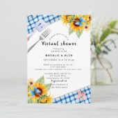 ベビーの仮想シャワー招待青 招待状 (スタンド正面)