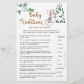 ベビーの伝統の冬の赤ちゃんシャワーゲーム (正面)