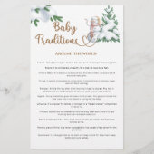 ベビーの伝統の冬の赤ちゃんシャワーゲーム (裏面)