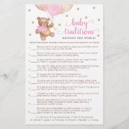 ベビーの伝統ゲーム赤ちゃんシャワーテディベア