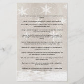 ベビーの伝統雪だるまベビーシャワーゲーム (裏面)