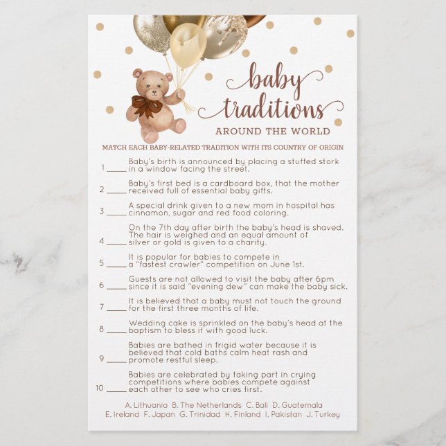 ベビーの伝統Teddy Bear (正面)