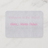 ベビーの写真と名前 名刺 (裏面)