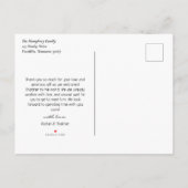 ベビーの写真と統計 案内ポストカード (裏面)