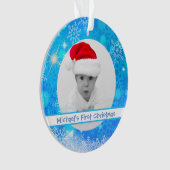 ベビーの写真のクリスマスを作成して下さい オーナメント (正面)