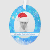 ベビーの写真のクリスマスを作成して下さい オーナメント (正面)