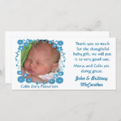 ベビーの写真のサンキューカード サンキューカード (正面/裏面)