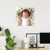 ベビーの写真の個人用設定 ポスター (ホームオフィス)