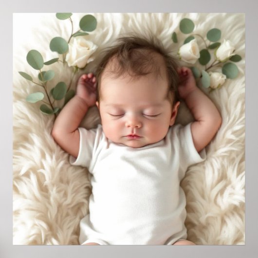 ベビーの写真の個人用設定 ポスター (正面)