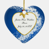 ベビーの写真の記念品のクリスマスのオーナメント セラミックオーナメント (裏面)