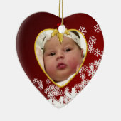 ベビーの写真の記念品のクリスマスのオーナメント セラミックオーナメント (右)