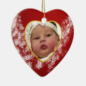 ベビーの写真の記念品のクリスマスのオーナメント セラミックオーナメント (右)