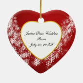 ベビーの写真の記念品のクリスマスのオーナメント セラミックオーナメント (裏面)