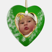 ベビーの写真の記念品のクリスマスのオーナメント セラミックオーナメント (右)