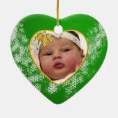 ベビーの写真の記念品のクリスマスのオーナメント セラミックオーナメント (裏面)
