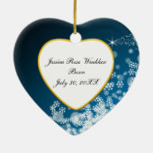 ベビーの写真の記念品のクリスマスのオーナメント セラミックオーナメント (裏面)