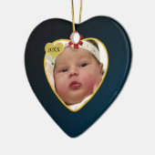 ベビーの写真の記念品のクリスマスのオーナメント セラミックオーナメント (左)