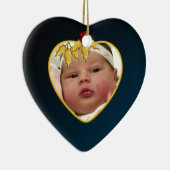 ベビーの写真の記念品のクリスマスのオーナメント セラミックオーナメント (右)