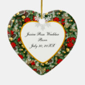 ベビーの写真の記念品のクリスマスのオーナメント セラミックオーナメント (裏面)