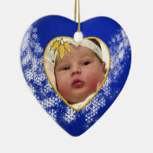 ベビーの写真の記念品のクリスマスのオーナメント セラミックオーナメント (右)