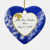 ベビーの写真の記念品のクリスマスのオーナメント セラミックオーナメント (裏面)