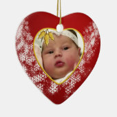 ベビーの写真の記念品のクリスマスのオーナメント セラミックオーナメント (右)