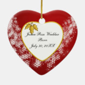 ベビーの写真の記念品のクリスマスのオーナメント セラミックオーナメント (裏面)