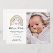 ベビーの写真の誕生のお知らせ (正面/裏面)