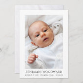 ベビーの写真の誕生のお知らせ (正面/裏面)