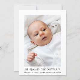 ベビーの写真の誕生のお知らせ