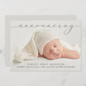 ベビーの写真の誕生のお知らせ (正面/裏面)