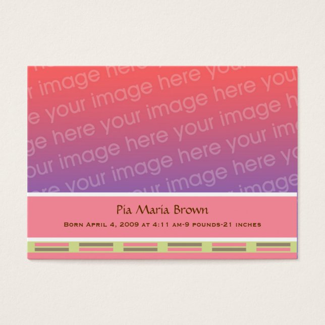 ベビーの写真の誕生のお知らせ (正面)