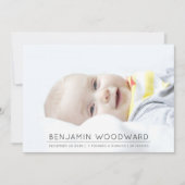 ベビーの写真の誕生のお知らせ (正面)