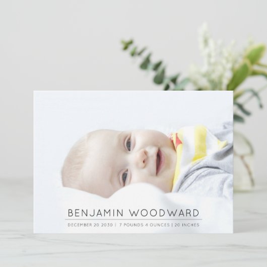 ベビーの写真の誕生のお知らせ (スタンド正面)