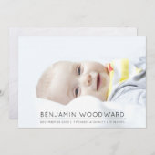 ベビーの写真の誕生のお知らせ (正面/裏面)