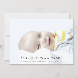 ベビーの写真の誕生のお知らせ