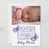 ベビーの写真の誕生のお知らせ (正面)