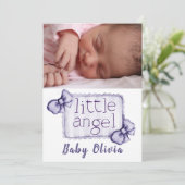 ベビーの写真の誕生のお知らせ (スタンド正面)