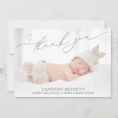 ベビーの写真の誕生発表サンキューカード サンキューカード (正面)