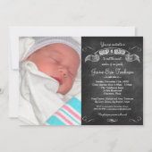 ベビーの写真の黒板の一口はパーティーに会い、 招待状 (正面)