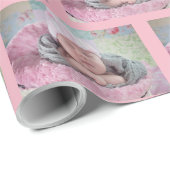 ベビーの写真をこの贈り物ラップにカスタム追加する ラッピングペーパー (ロールコーナー)