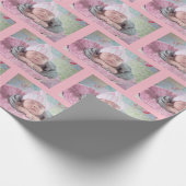 ベビーの写真をこの贈り物ラップにカスタム追加する ラッピングペーパー (角)