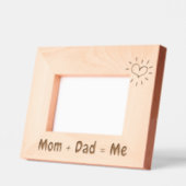 ベビーの写真ギフト、母+パパ=私の写真フレーム レーザー彫刻フレーム (左)