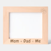 ベビーの写真ギフト、母+パパ=私10x8" レーザー彫刻フレーム (正面)
